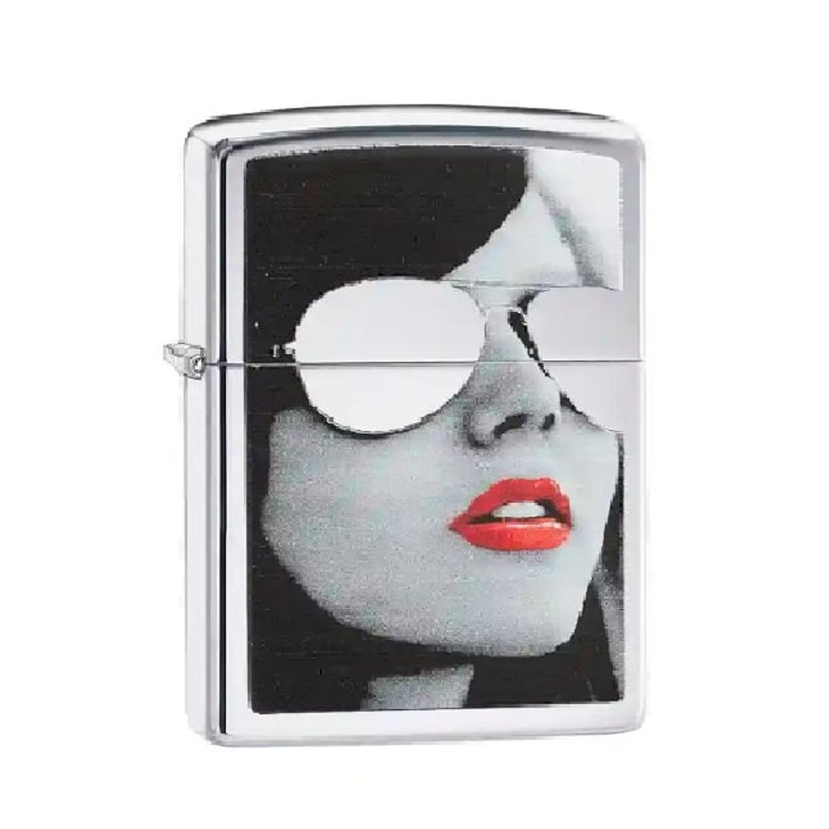 ZIPPO - Encendedor Zippo Sexy Girl in Sunglasses High Polish Chrome