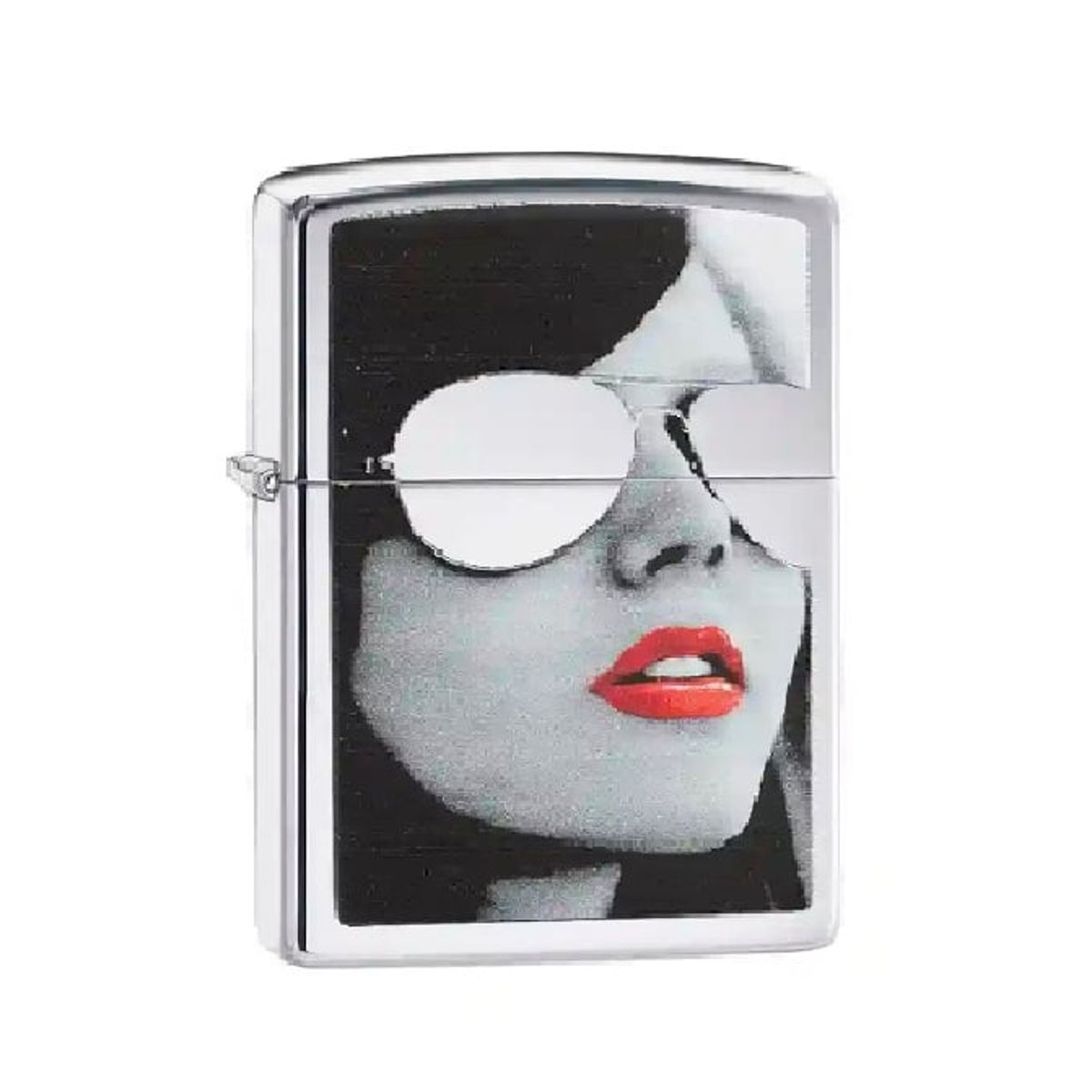 ZIPPO - Encendedor Zippo Sexy Girl in Sunglasses High Polish Chrome