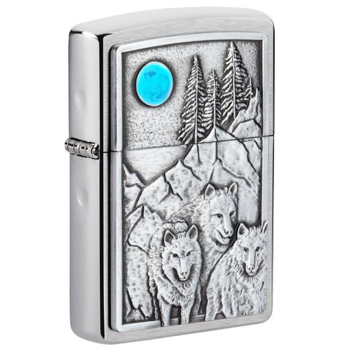 ZIPPO - Encendedor Zippo Wolf Pack and Moon Emblem Design