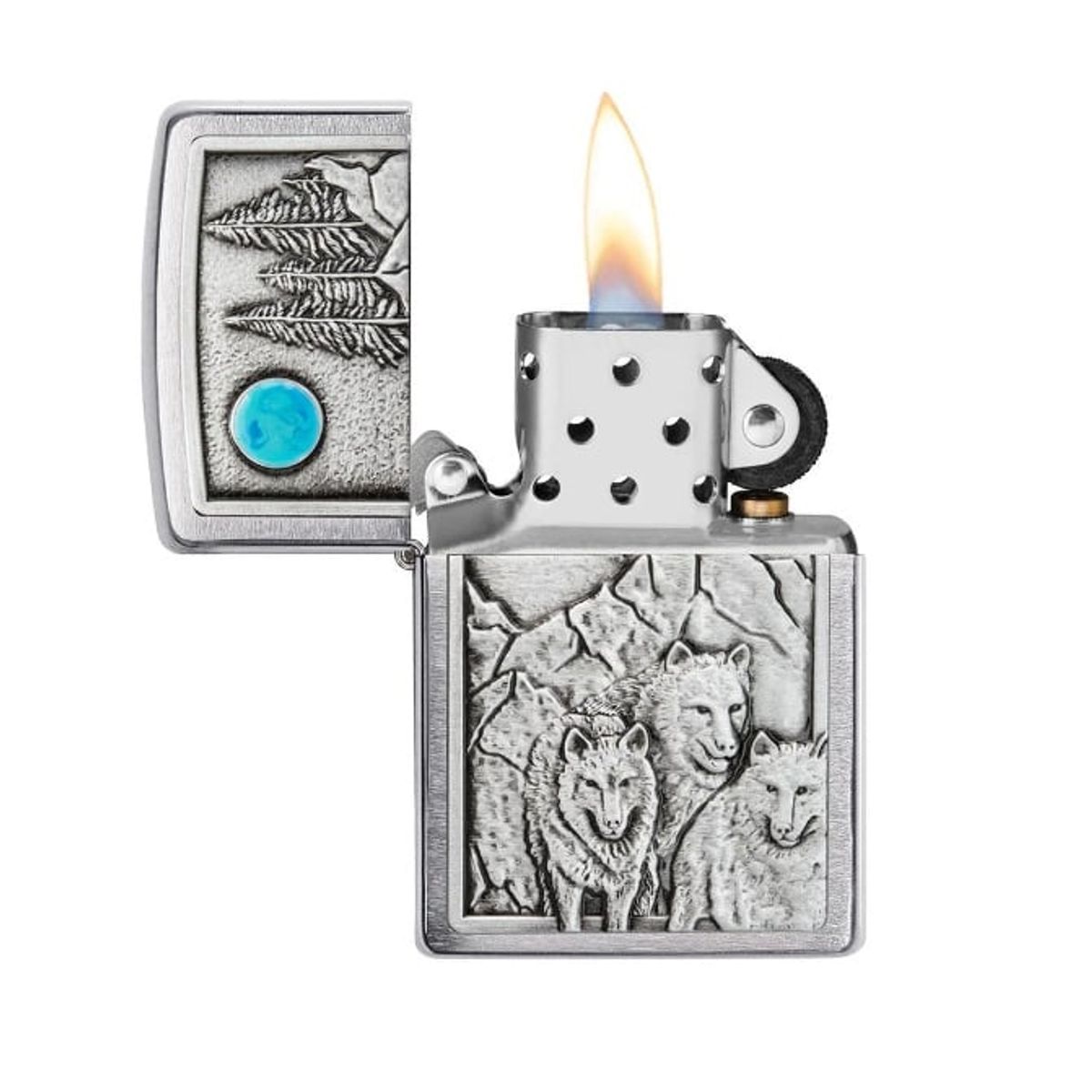 ZIPPO - Encendedor Zippo Wolf Pack and Moon Emblem Design