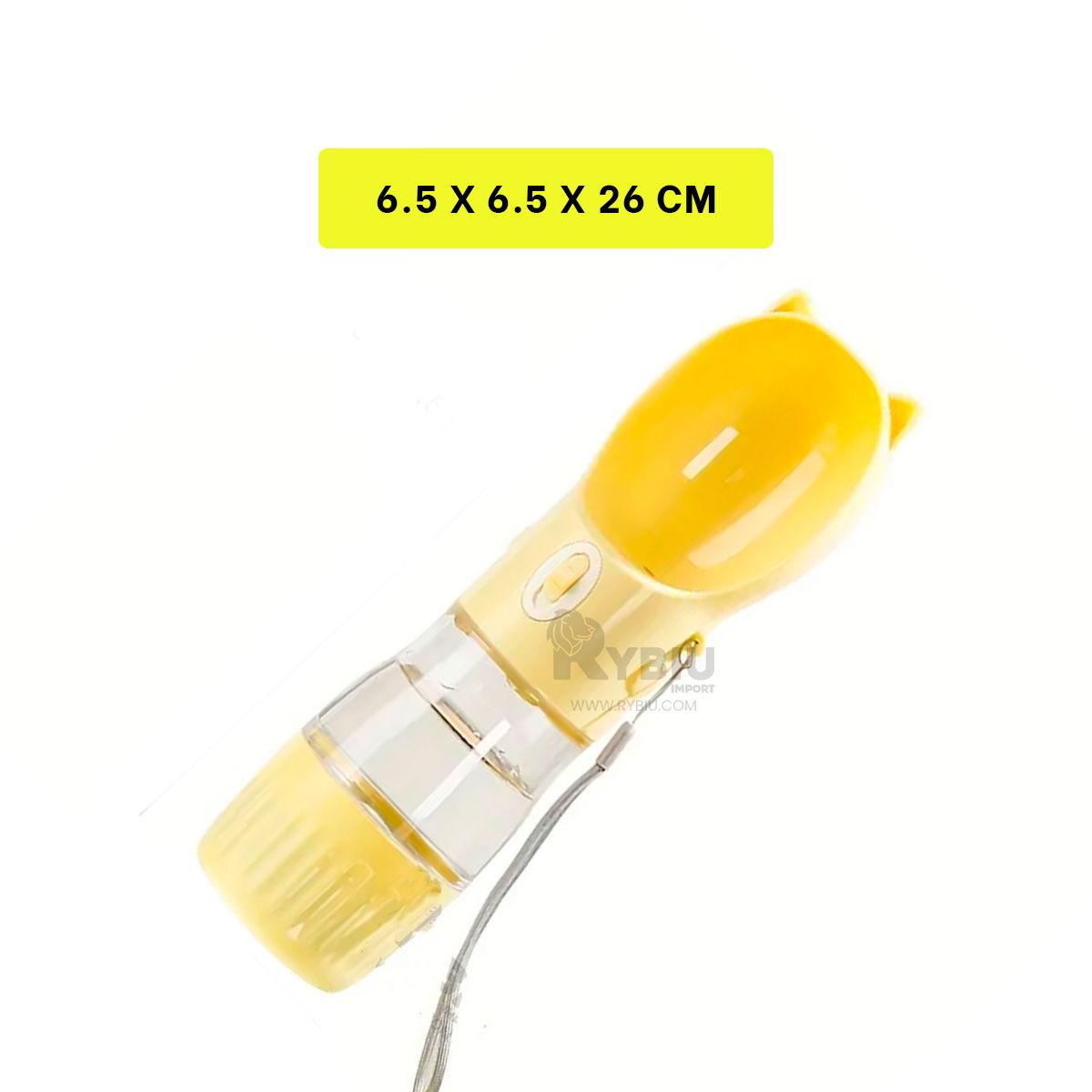 GENERICO - Botella Apta para Gatos Amarillo Y+Banderitas Adhesivas