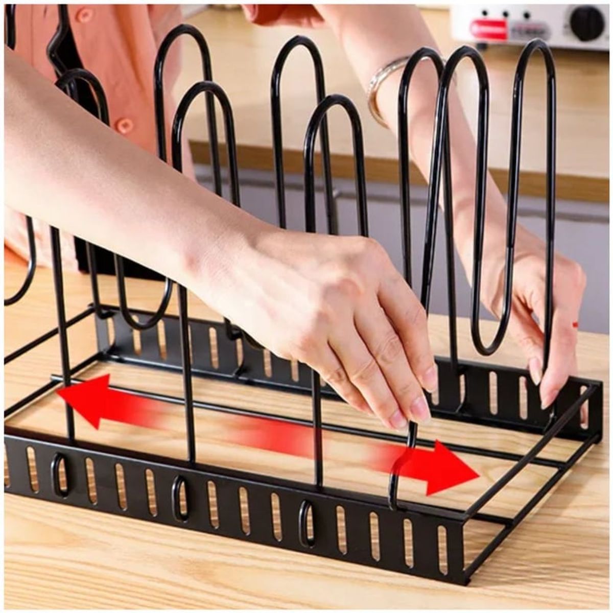 GENERICO - organizador de olla y sartenes de 8 niveles