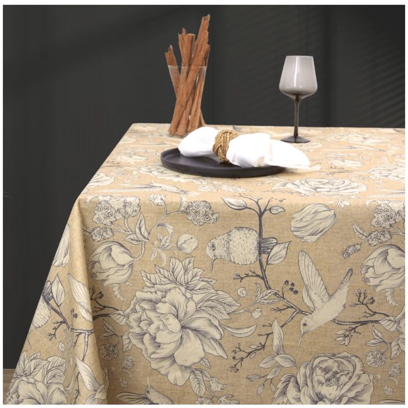 CASIOPIA - Mantel antimanchas rectangular Colibrí - 220 x 150 cm