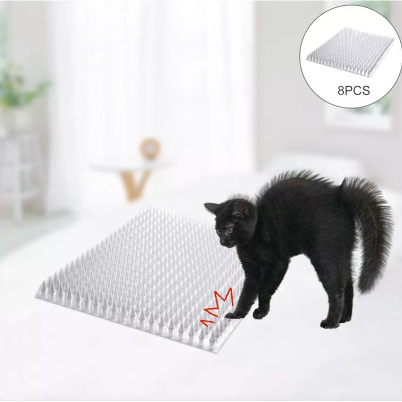 GENERICO - Pack x8 Alfombrilla con púas para gatos 33.8 x 42 cm