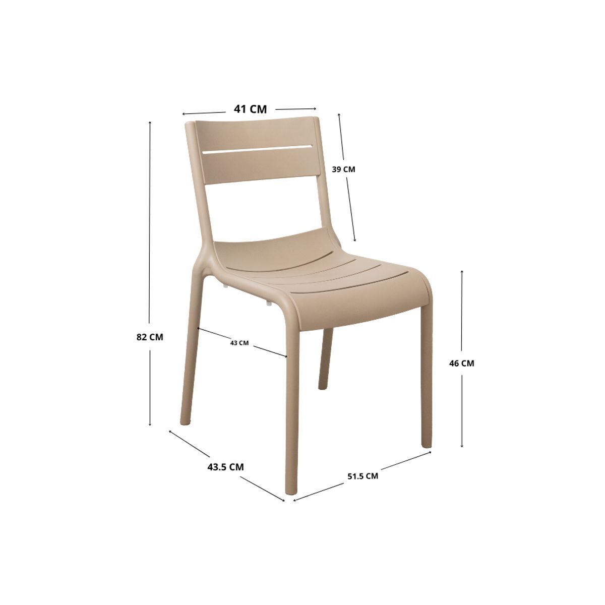 NIHM - Silla de Comedor Campito Beige