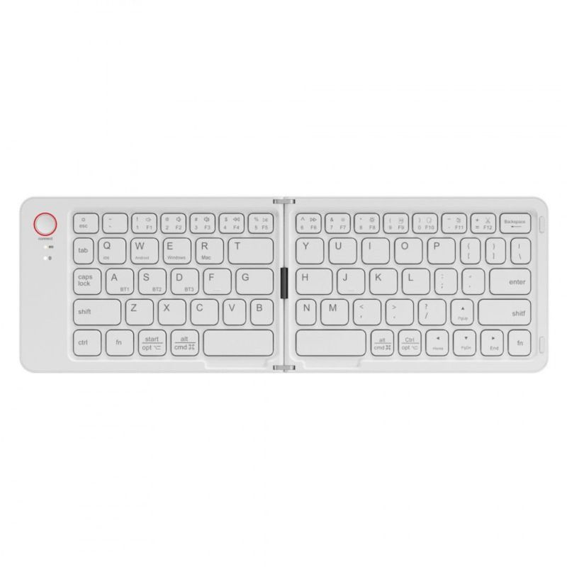 GENERICO - Teclado Inalámbrico Plegable Bluetooth Multidispositivo CMKB023 Blanco