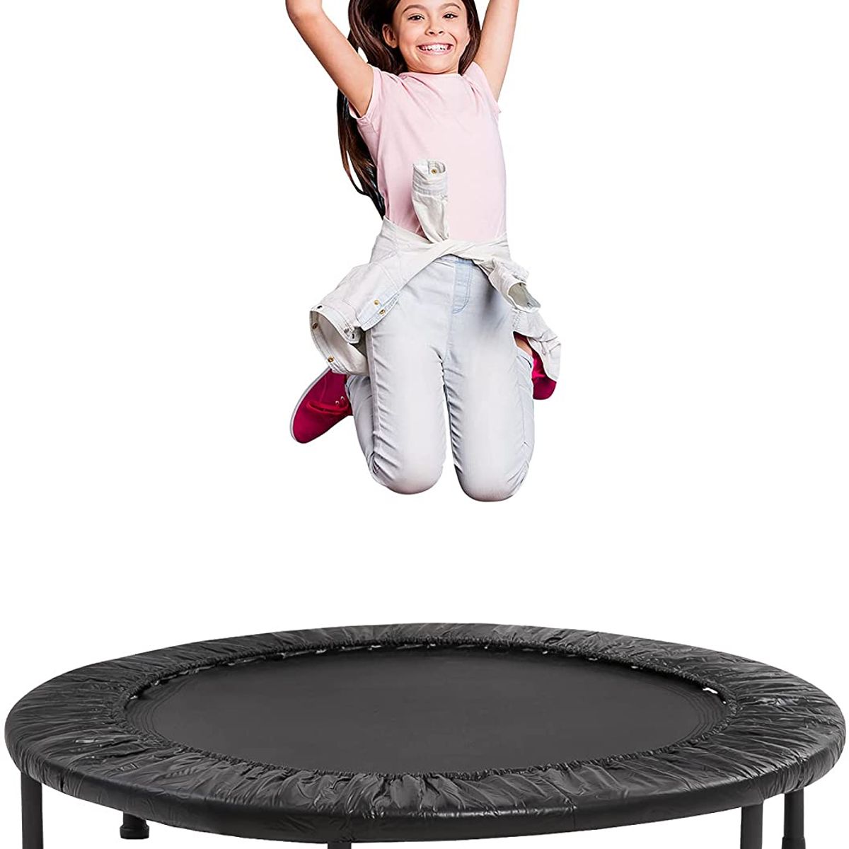 ALPHA GYM - Trampolín saltarín cama elástica de 90cm fitness