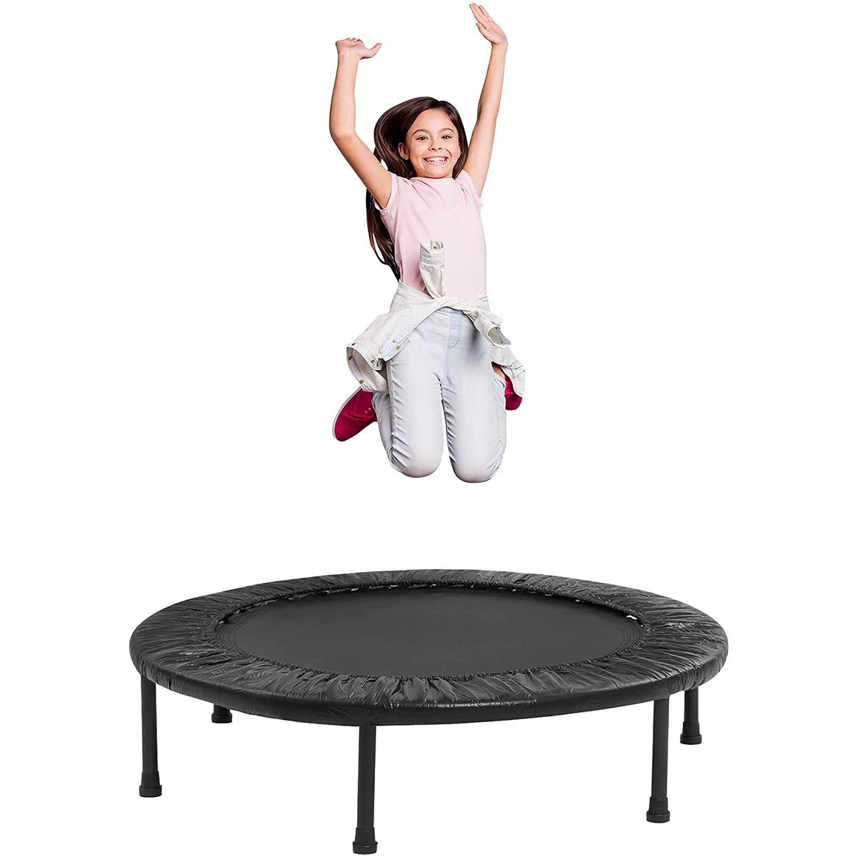 ALPHA GYM - Trampolín saltarín cama elástica de 90cm fitness