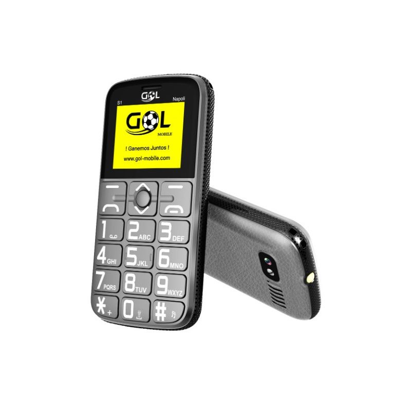 GENERICO - Celular BASICO 2G GOL S1 Napoli- Teclas grandes NEGRO