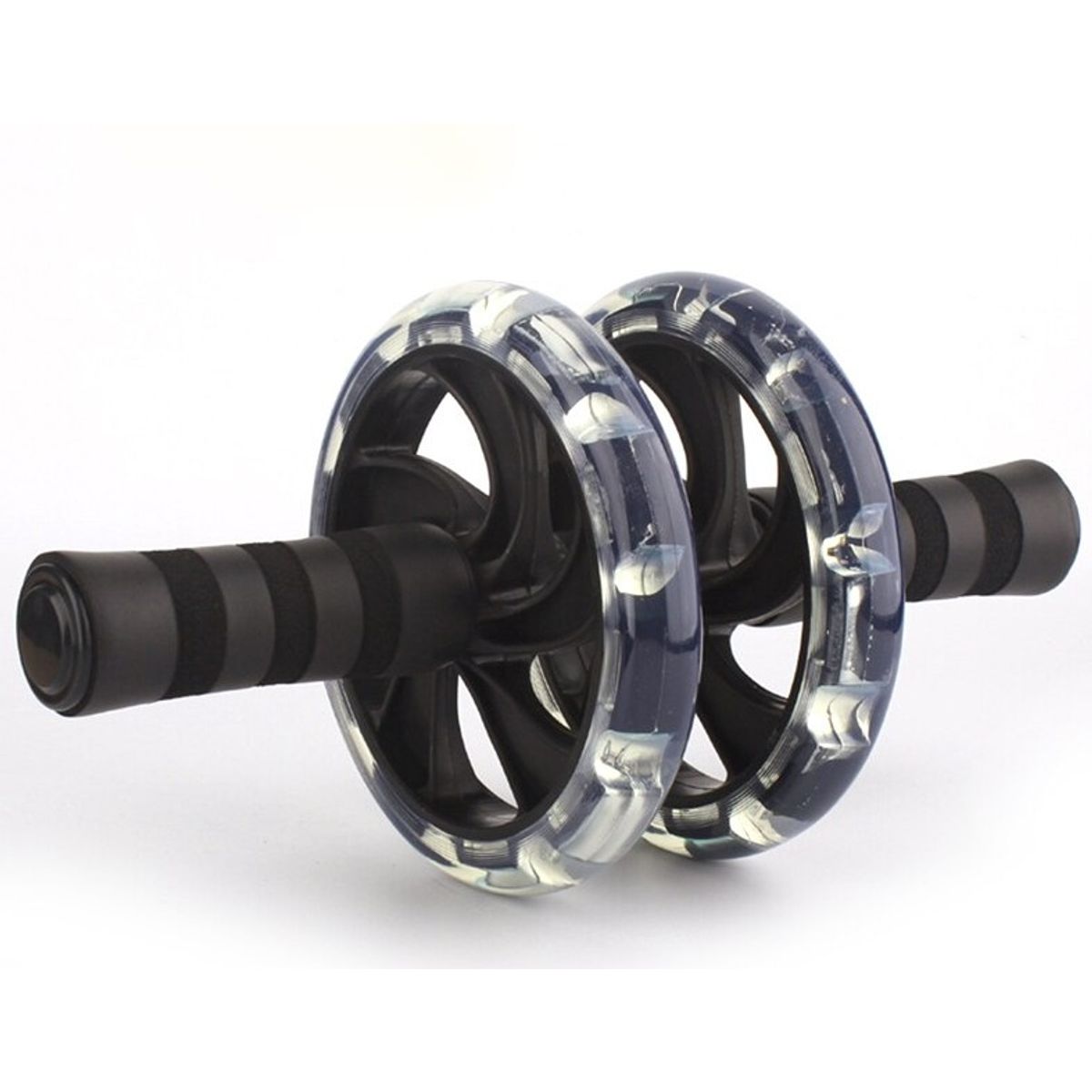 ALPHA GYM - Rueda abdominal doble llanta  tapete Acrilica