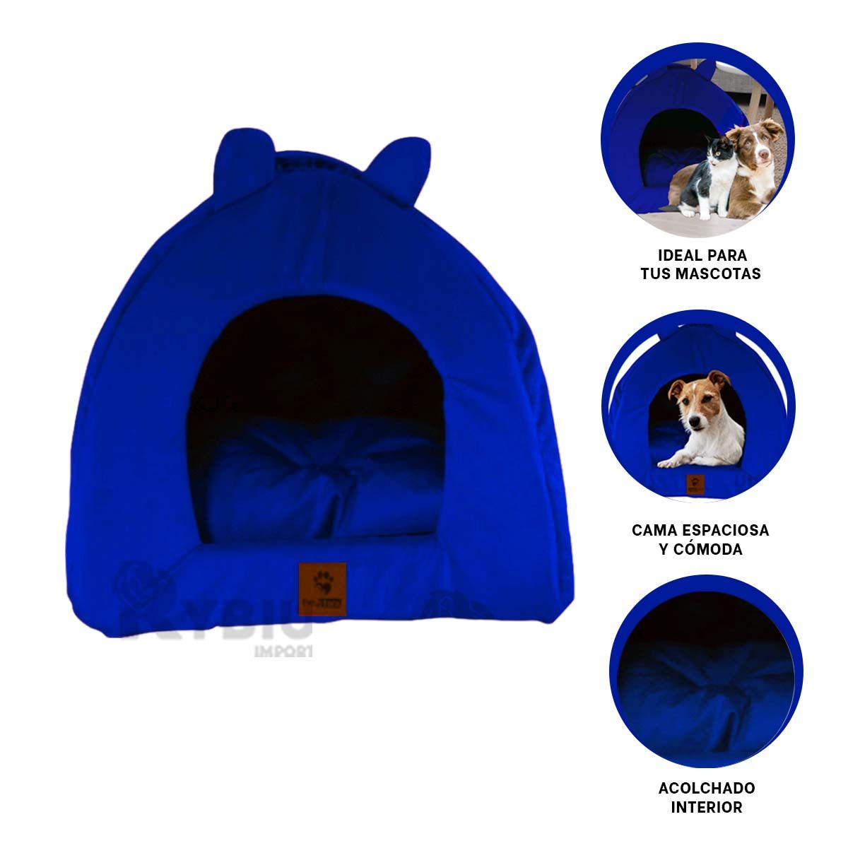 GENERICO - Colchon Ligero Pet Talla S Azul Rey Y+Envoltorio de Regalo