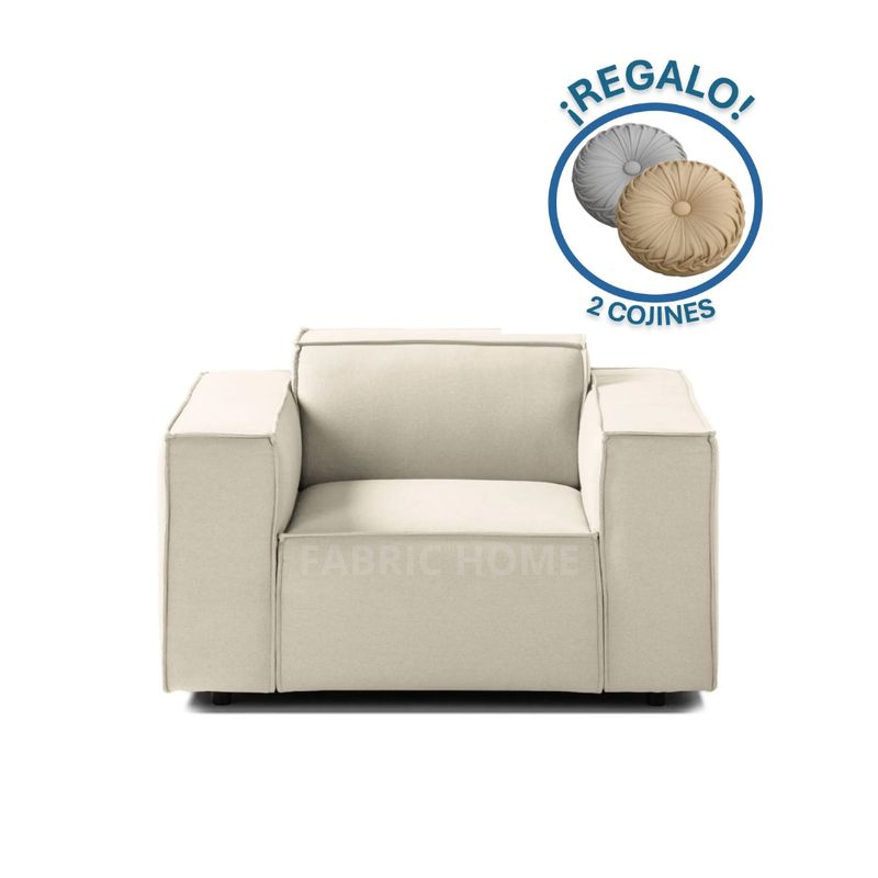 GENERICO - Sofa 1 Cuerpo Vitoriano - Blanco
