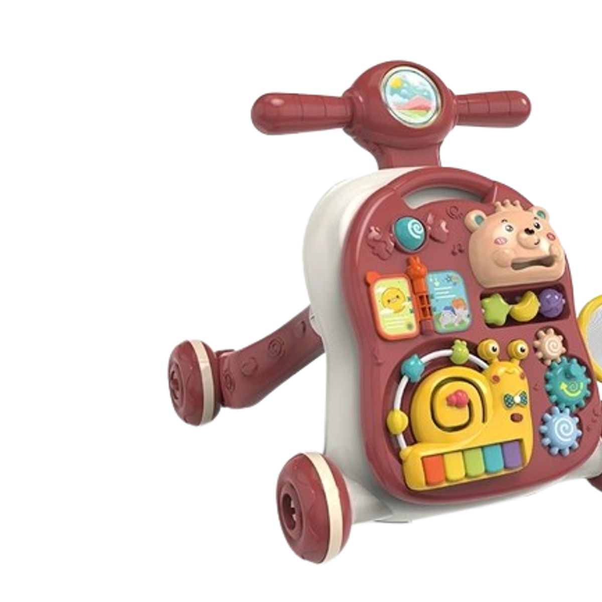 GENERICO - Andador Caminador Con Luces Y Sonido 6 En 1 Rojo