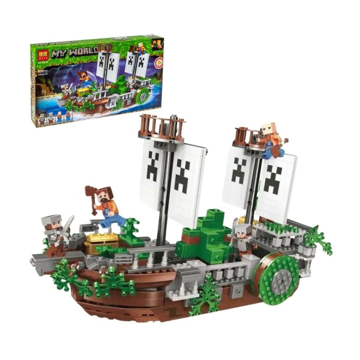 GENERICO - Set Lego My World Minecraft Barco 630 Pzs