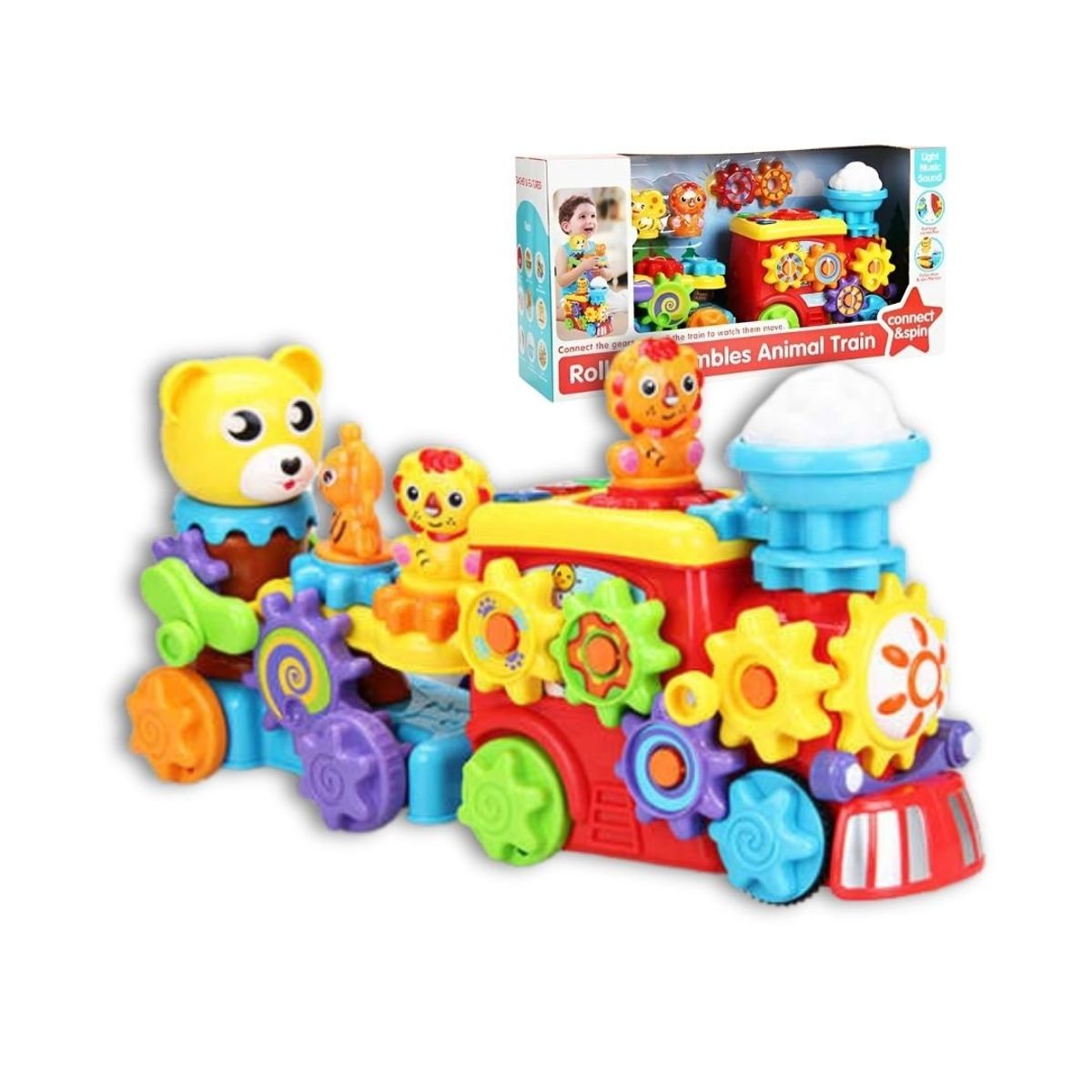 GENERICO - Tren Grande Infantil Con Engranajes Luces Y Sonidos