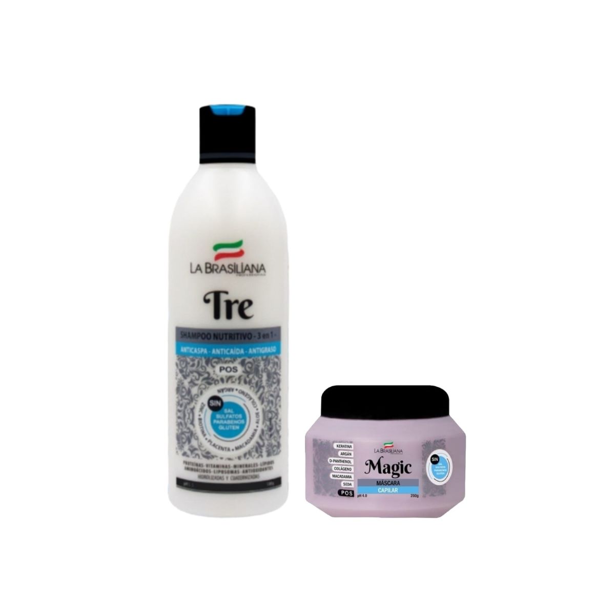 LA BRASILIANA - Pack La Brasiliana Shampoo TRE + Mascara Capilar Magic POS 250 g.