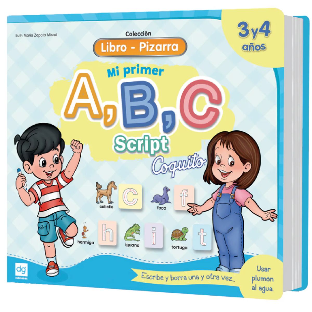 EDICIONES COQUITO - libros pizarra coquito ABC script 3-4 AÑOS
