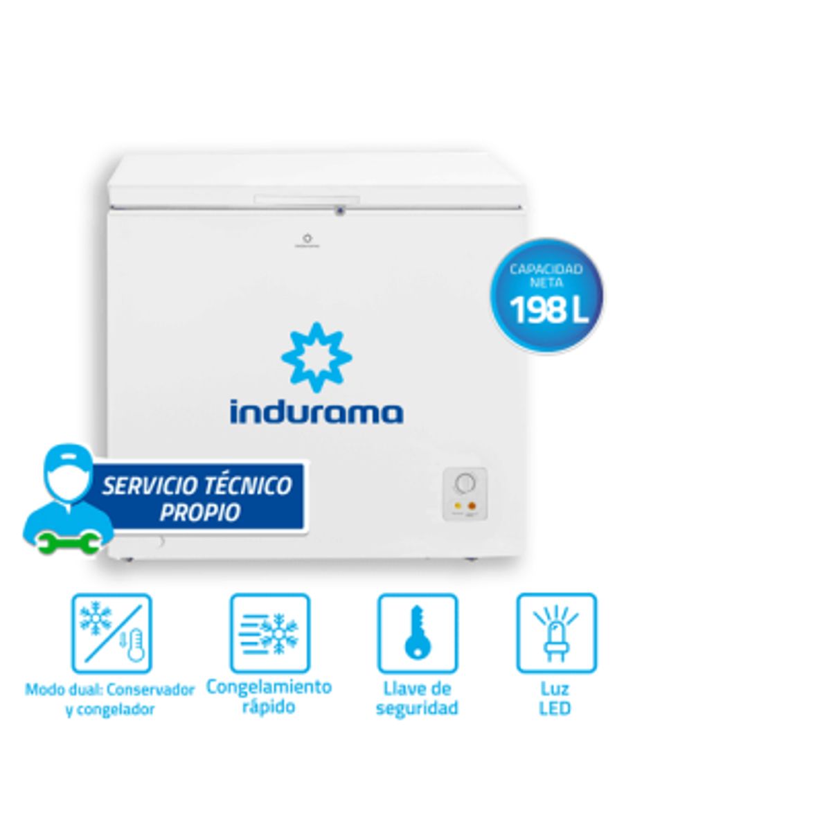 INDURAMA - CONGELADORA INDURAMA CI-220BL