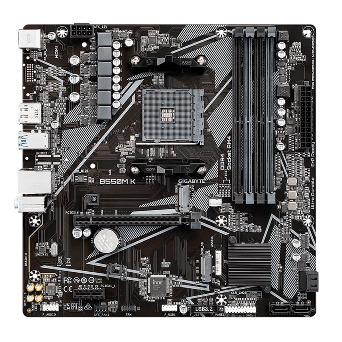 GIGABYTE - MOTHERBOARD GIGABYTE B550M K REV 10 CHIPSET AMD B550 SOCKET AM4