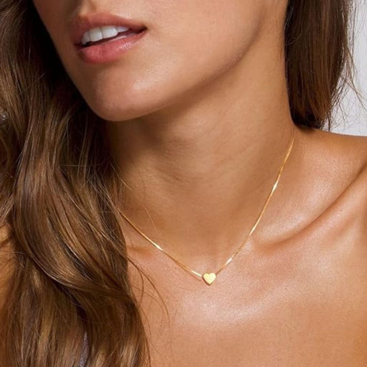 CLEO JOYAS & ACCESORIOS - Collar Pretty Corazón Pequeño Plata Dorado