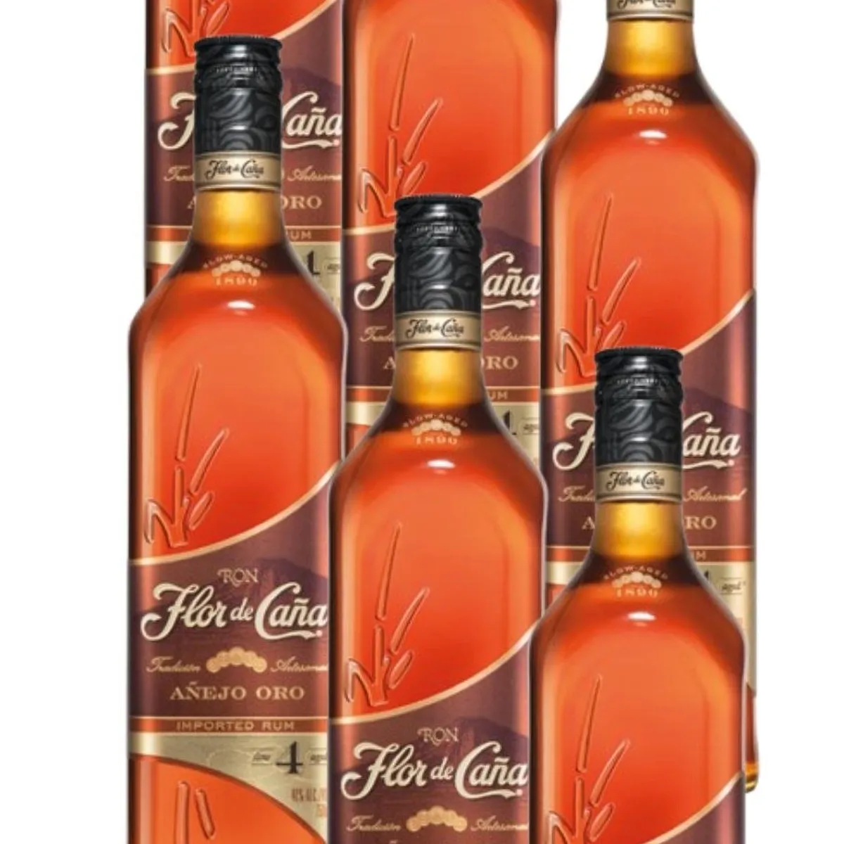 FLOR DE CAÑA - Pack 6 Unidades Ron Flor De Caña 4 Años 750ml