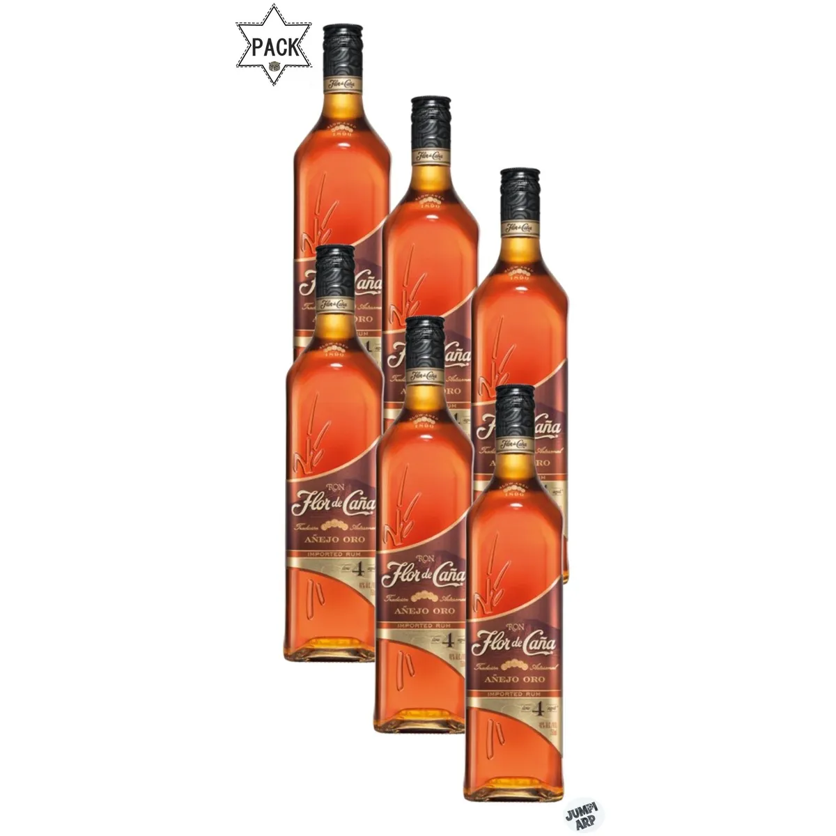 FLOR DE CAÑA - Pack 6 Unidades Ron Flor De Caña 4 Años 750ml