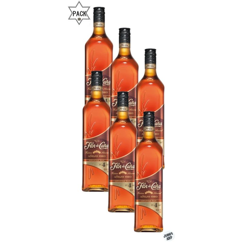 FLOR DE CAÑA - Pack 6 Unidades Ron Flor De Caña 4 Años 750ml