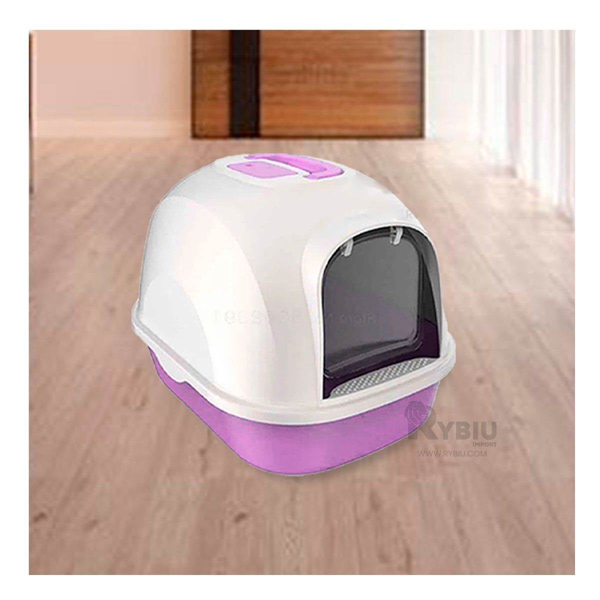 RYBIU IMPORT - Arenero Diseño Cerrado Puerta y Pala de Color Lila