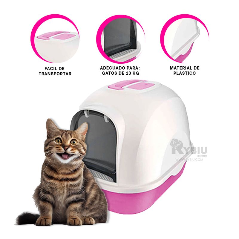 RYBIU IMPORT - Caja Bonita y Resistente en Rosado Y+Ligas de Regalo