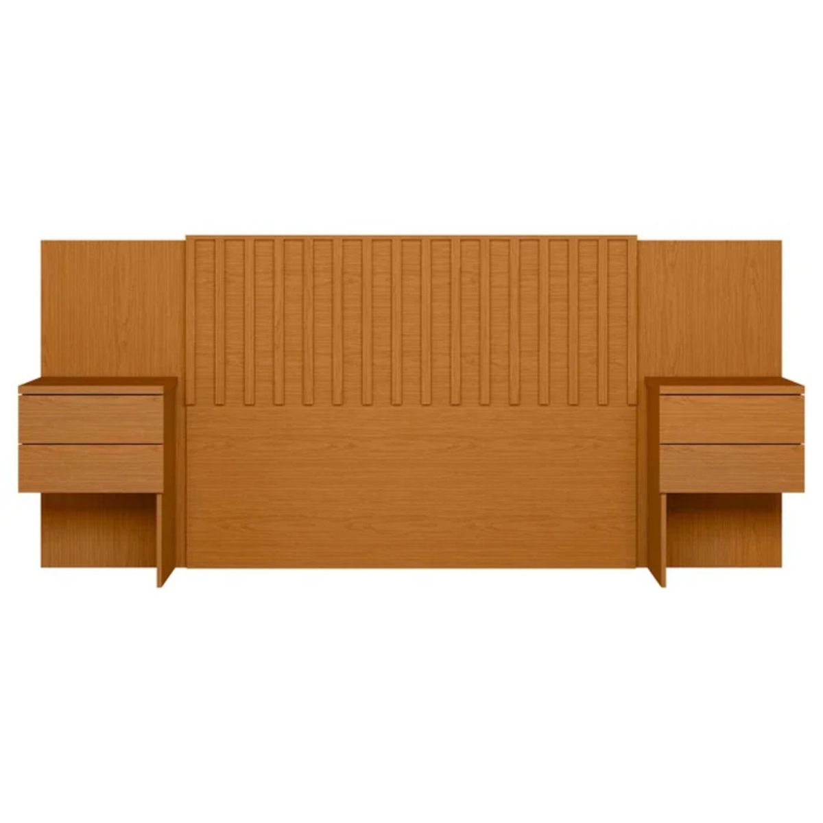 GENERICO - Cabecera con Velador Zeke Marrón R&R MUEBLES