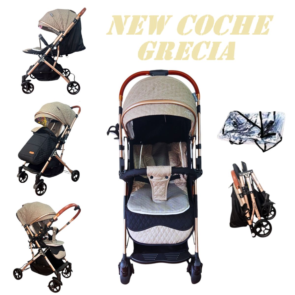 VOYAGE - Nuevo Coche Maleta Reversible Grecia -Marron