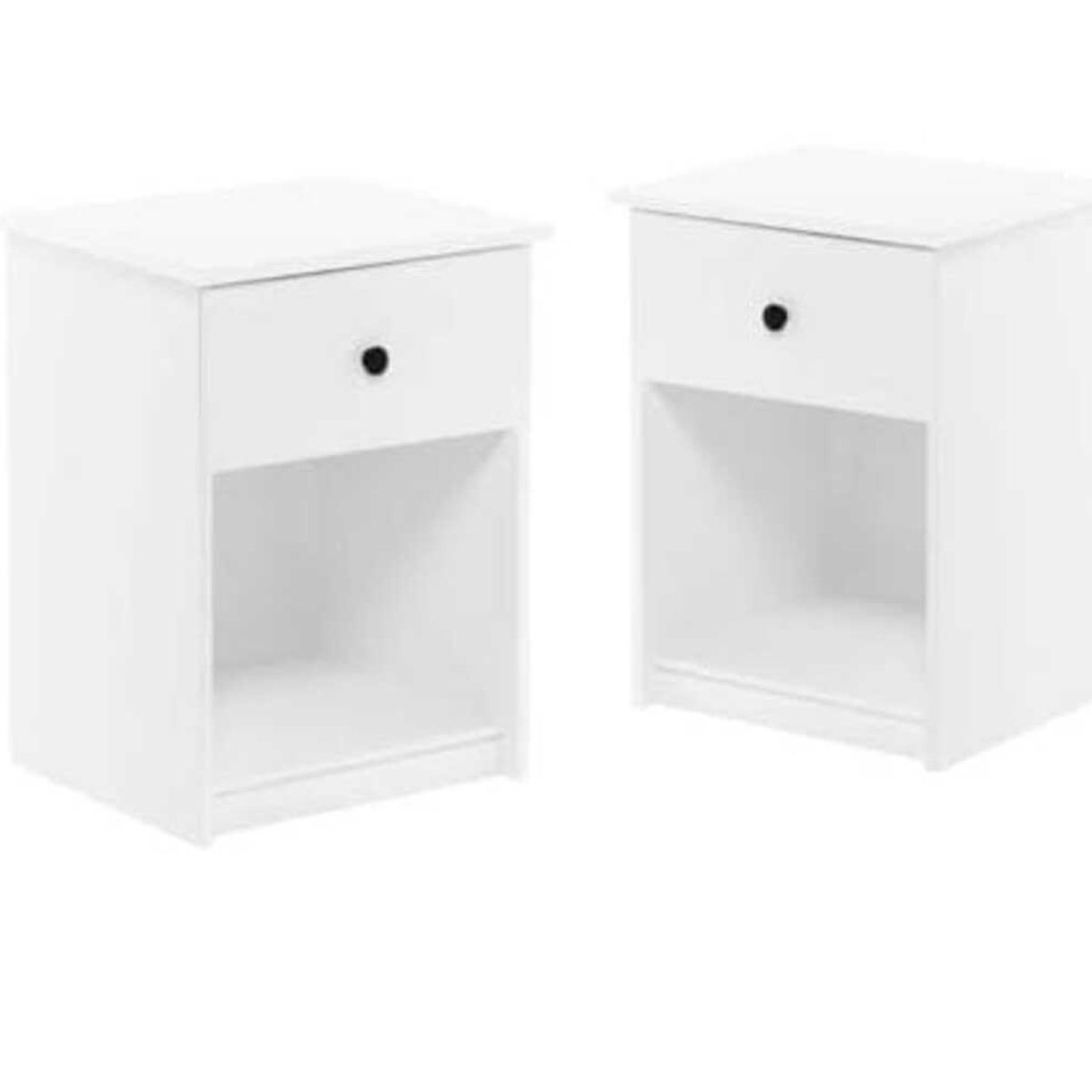 TU MESITA - COMBO X 2 Veladores Modernos Ursula Melamine Blanco