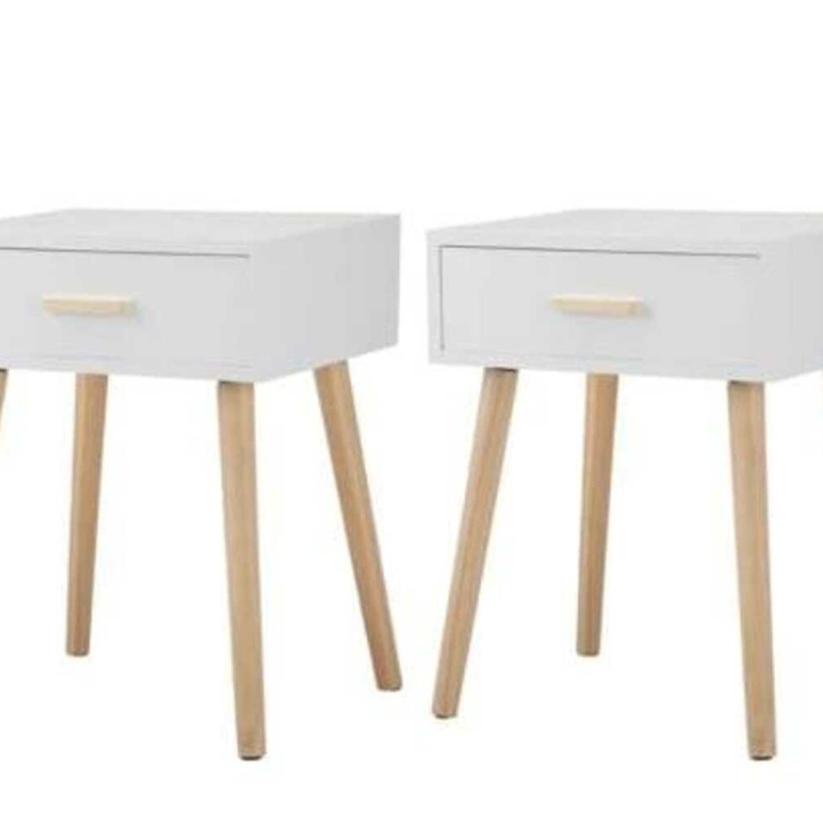 TU MESITA - COMBO X 2 Veladores Vintage Montreal Melamine Blanco