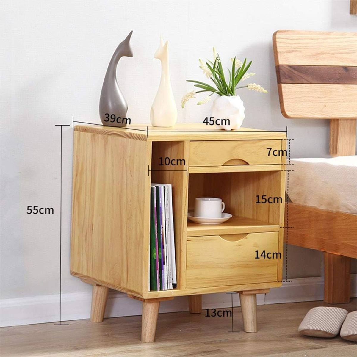 TU MESITA - Mesa de Noche multiusos Sullivan color Duna TU MESITA