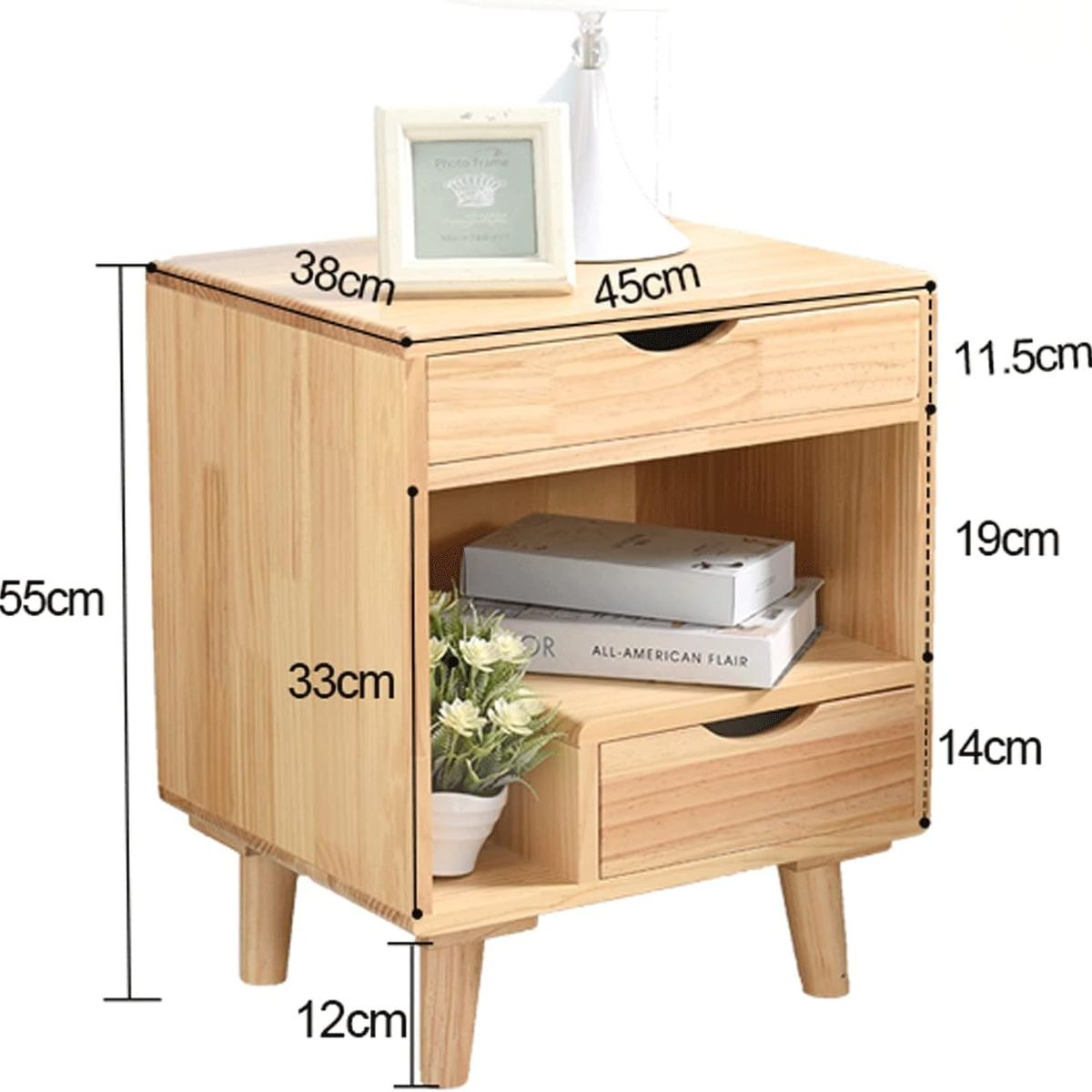 TU MESITA - Mesa de Noche práctica Lionel color Haya TU MESITA