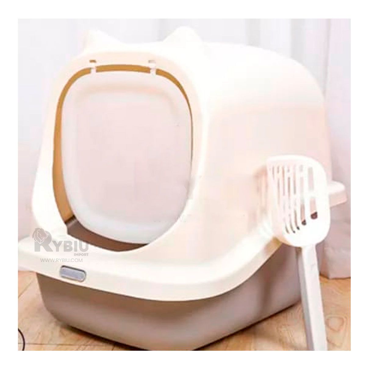 RYBIU IMPORT - Caja de Arena para Felinos de Color Plomo Y+MiniAgenda