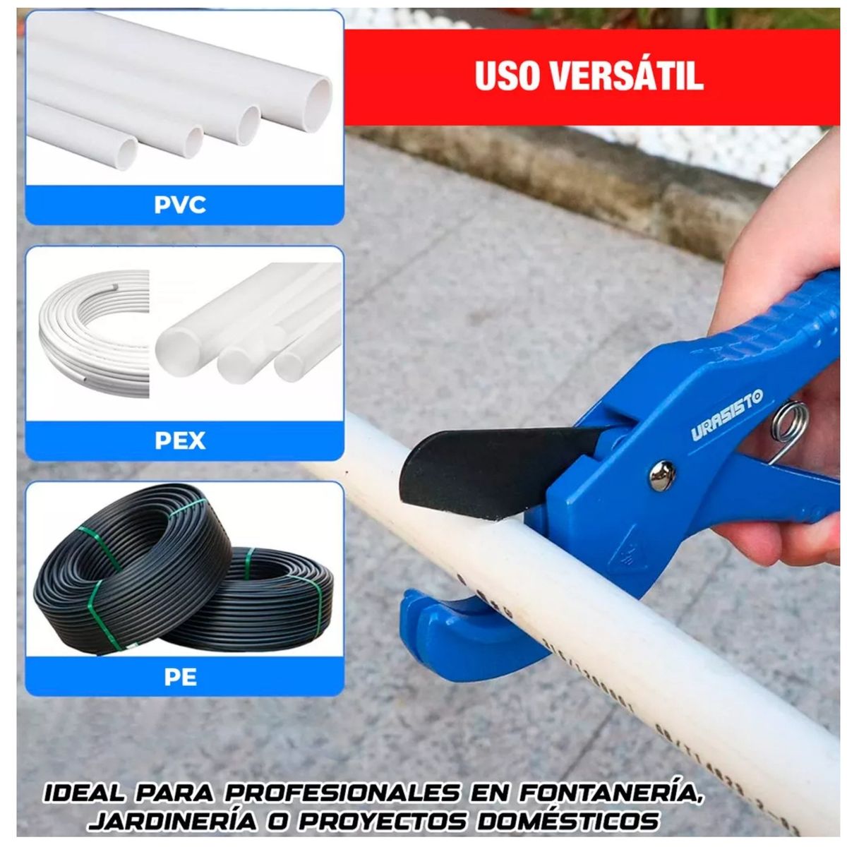 GENERICO - Cortador de tubo cortador automatico de pvc