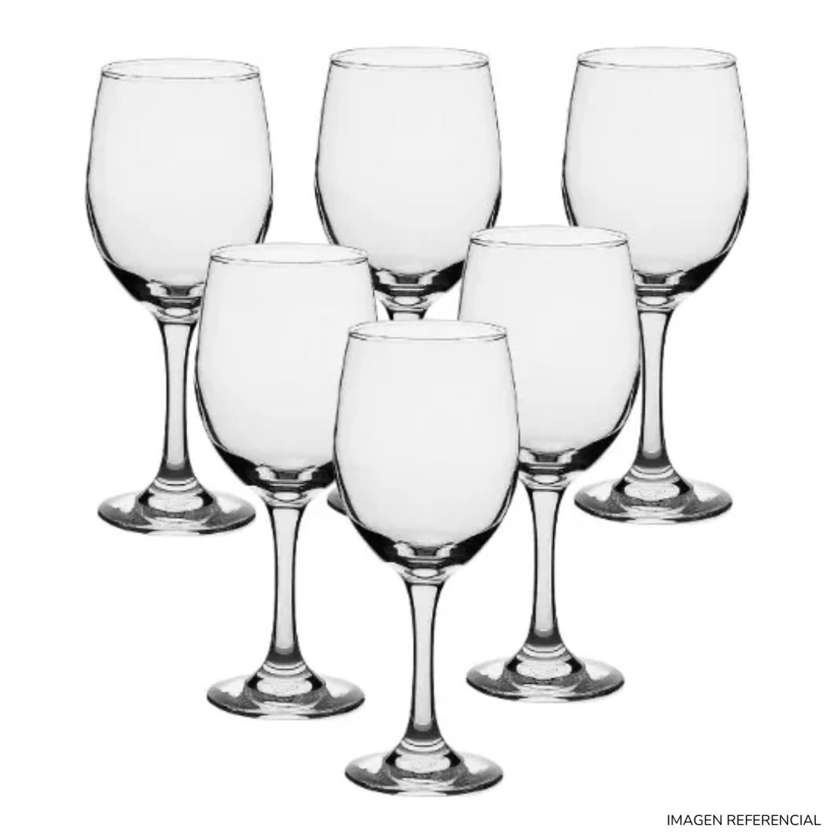 INSPIRA - Copas de elegante para tomar vino 310ML set x6