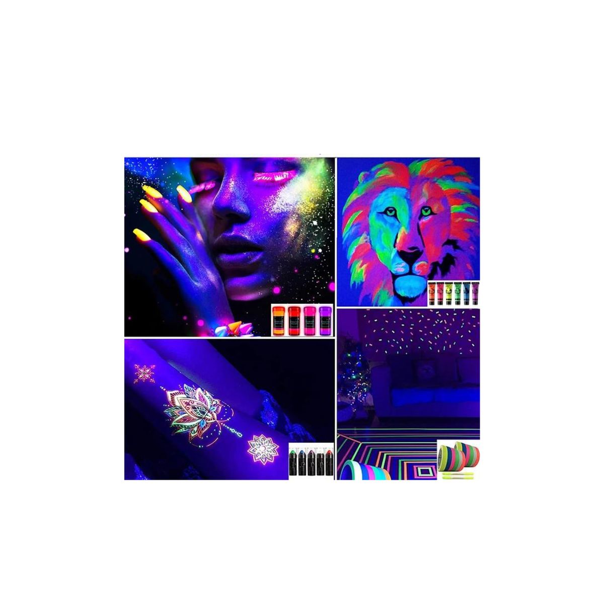 GENERICO - Barra Uv Led 24 Evento Fiesta Neon Con Dmx + Control Efectos