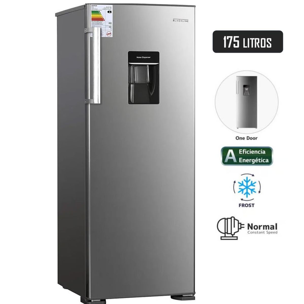 BLACKLINE - Refrigeradora BLACKLINE 175L Frost 1PD Inox