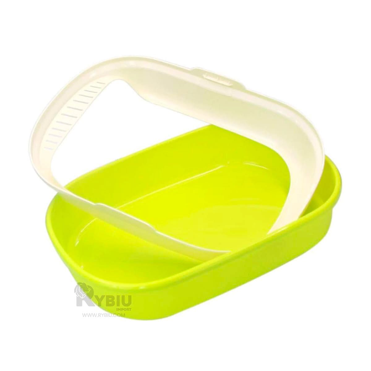 RYBIU IMPORT - Arenero Pet Compacto Descubierto en Verde Y+Papel de Regalo