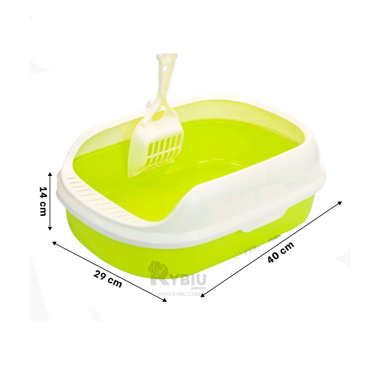 GENERICO - Urinario con Paredes para Mascota en Verde Y+Stickers