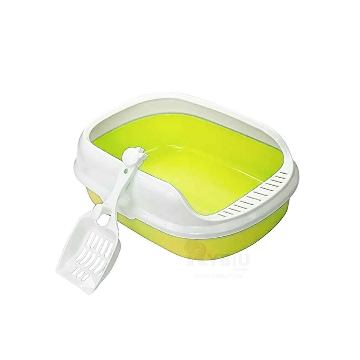 GENERICO - Arenero Pet Compacto Descubierto en Verde Y+Papel de Regalo