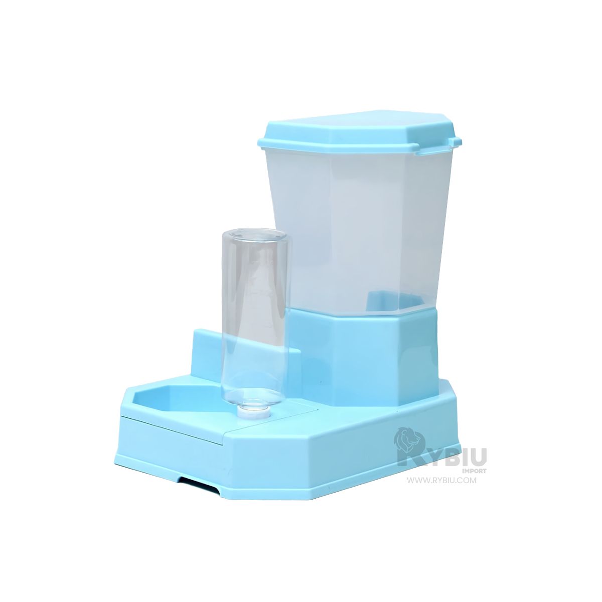RYBIU IMPORT - Comedero Automatico de Perro y Gato en Celeste Y+MiniAgenda