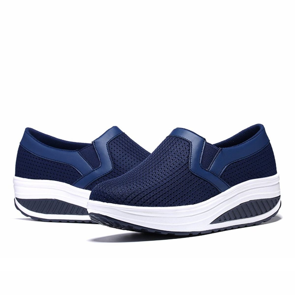TIOZONEY - Zapatillas casuales para Mujer -Azul