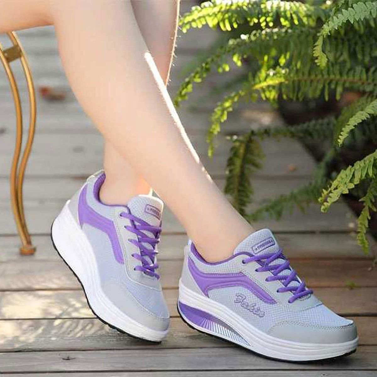 TIOZONEY - Zapatillas casuales para Mujer - Morado
