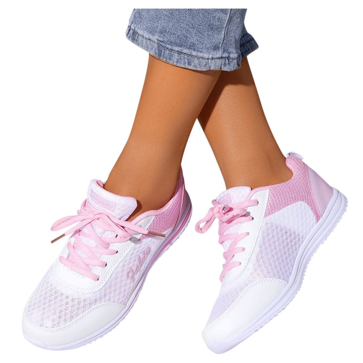 TIOZONEY - Zapatillas casuales para Mujer -Rosa