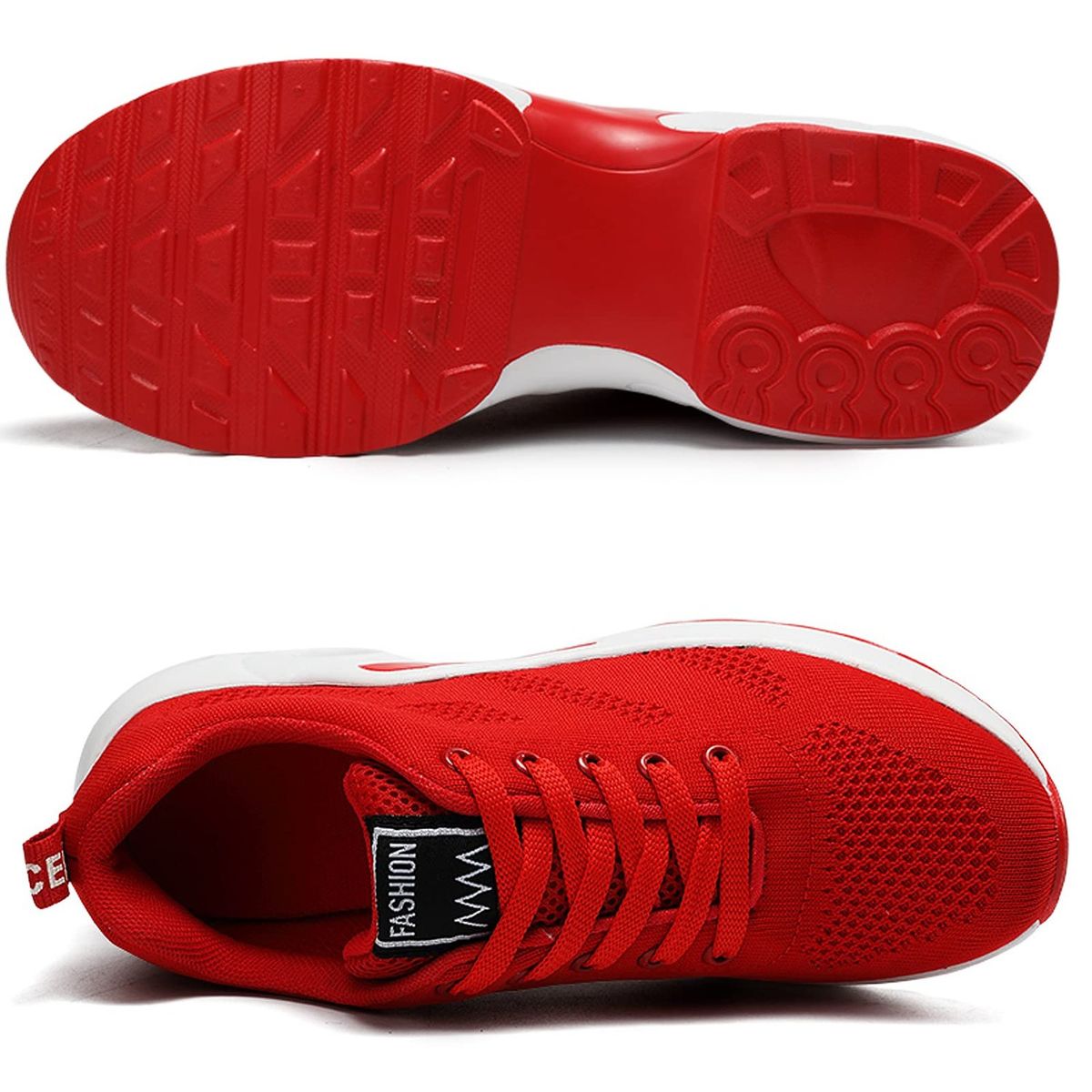 TIOZONEY - Zapatillas casuales para Mujer - Rojo