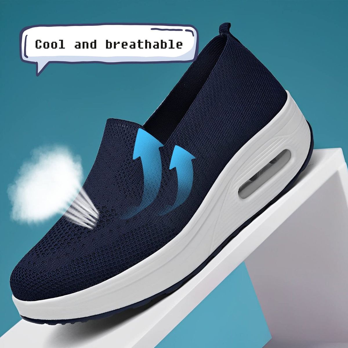 TIOZONEY - Zapatillas casuales para Mujer - Azul