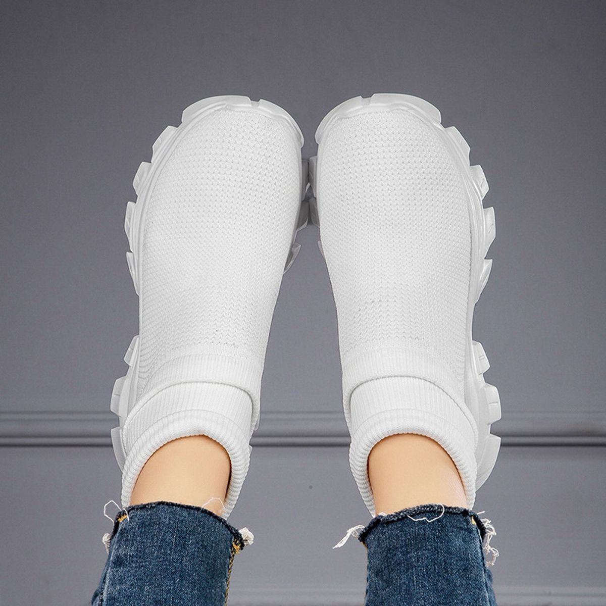 TIOZONEY - Zapatillas casuales para Mujer - Blanco